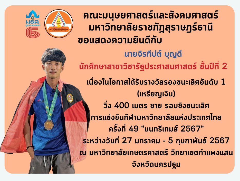 คณะมนุษยศาสตร์และสังคมศาสตร์ มหาวิทยาลัยราชภัฏสุราษฎร์ธานี